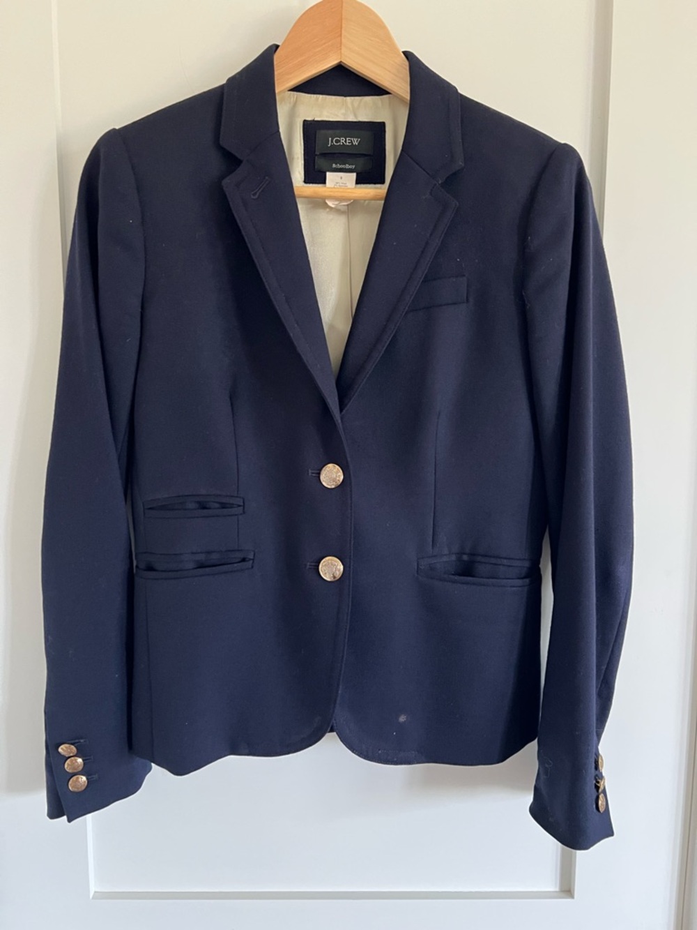 J. Crew Schoolboy Navy Blazer with Gold Buttons